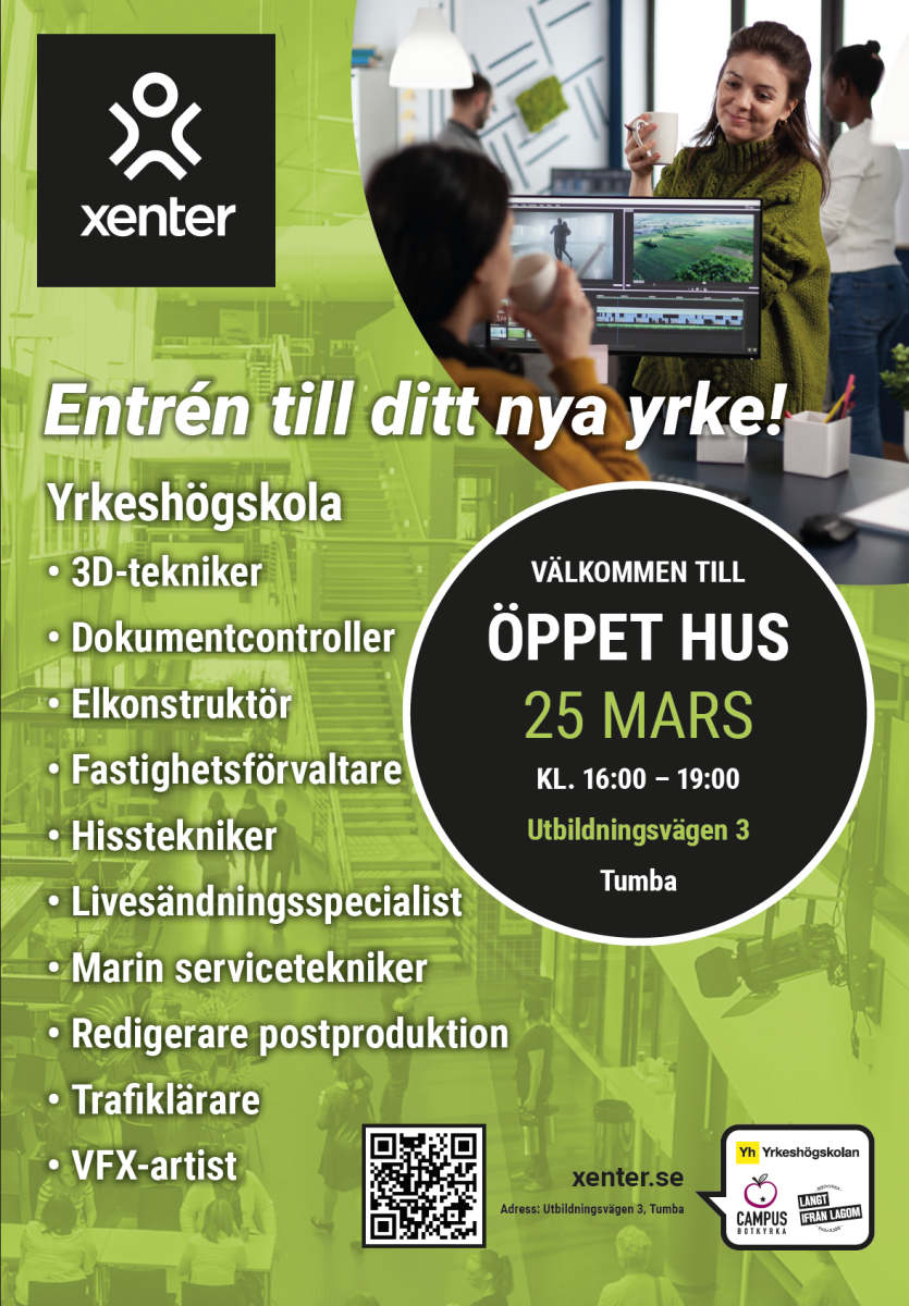 Xenter Yrkeshögskola – entrén till ditt nya yrke!